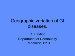 Geographic variation in GI diseases.