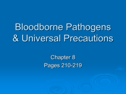 Chapter 14: Bloodborne Pathogens