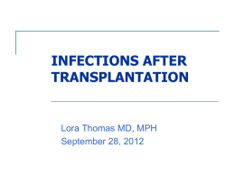 Transplant Infectious Diseases - Vanderbilt University Medical Center
