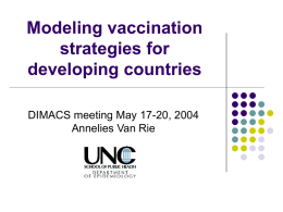 Modeling vaccination strategies for developing countries