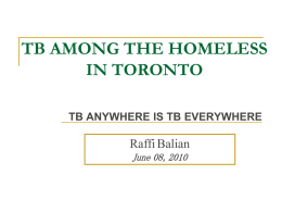 the Toronto Example. Raffi Balian []