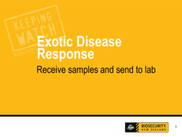 Receive samples and send to lab