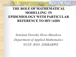 the role of mathematical modelling of hiv/aids in public health