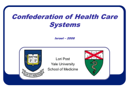 Confederation of Health Care Systems Israel – 2008