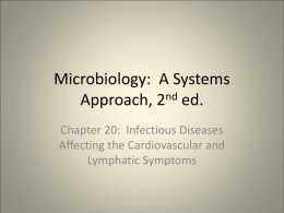 Infections of the Cardiovascular and Lymphatic Systems