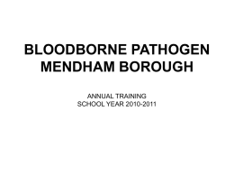 bloodborne pathogens - Mendham Borough School District