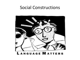Social Constructions