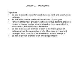 Chapter 22 pathogens