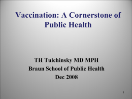 Vaccination: A Cornerstone of Public Health