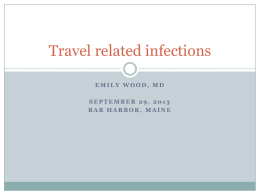 Travel related infections - American College of Physicians