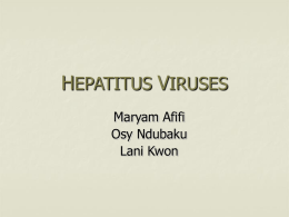 Hepatitis Viruses PowerPoint - Cal State LA