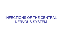infections of the central nervous system