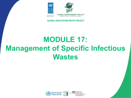 Module 17 Management of Specific Infectious Wastes_English