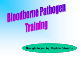 Bloodborne Pathogens - Pawling Fire Department