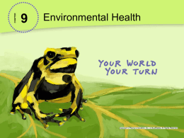 Lesson 9.1 An Overview of Environmental Health