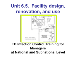 Environmental controls Document N° 5.1, part 5: facility upgrade and