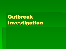 Otbreak Investigation - Michigan State University