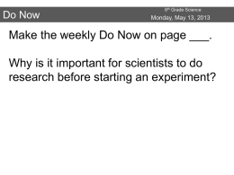 HW due HW due - O. Henry Science