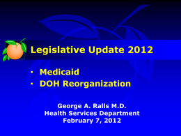 Legislative Update 2012 - Orange County Comptroller