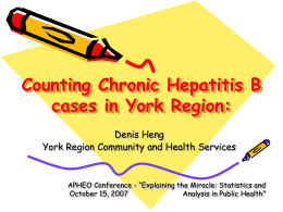 Counting Chronic Hepatitis B cases in York Region