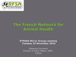 French Network for Animal Health Who?
