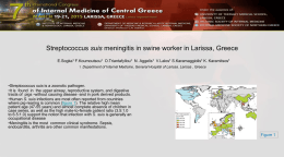 Streptococcus suis - 8th Larissa International Congress of Internal