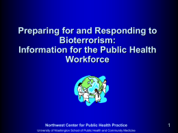 Syndromic Surveillance - Northwest Center for Public Health Practice