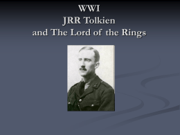 WWI JRR Tolkien and The Lord of the Rings - IB
