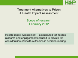 WI HIA on Alternatives to Prison