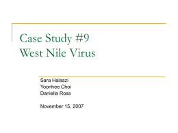 Case Study #9 West Nile Virus