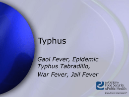 Typhus Presentation - The Center for Food Security and Public Health