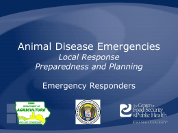 Animal Disease Emergencies - The Center for Food Security and