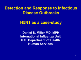 Detection and Response to Infectious Disease Outbreaks