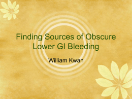Algorithm for Finding Sources of Obscure GI Bleeding