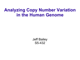 Analyzing Copy Number Variation in the Human Genome