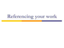 How to Reference