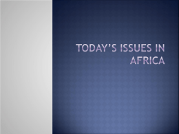 Today`s Issues in Africa