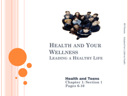 Health and Your Wellness - White Plains Public Schools