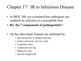 Chapter 17: IR to Infectious Disease