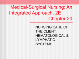 Medical-Surgical Nursing: An Integrated Approach, 2E Chapter 20