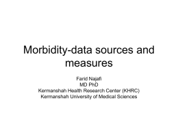Morbidity-data sources and measures