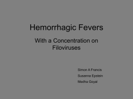 Hemorrhagic Fevers - Columbia University