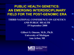 KEYNOTE FOR 3rd ANNUAL CONFERENCE ON GENETICS AND