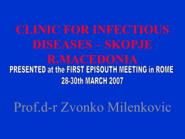 CLINIC FOR INFECTIOUS DISEASES.ppd