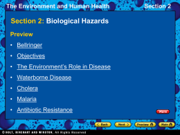 The Environment and Human Health Section 2 Cross