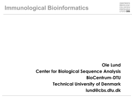 Title goes here - Center for Biological Sequence Analysis