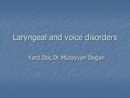 2012 Laryngeal and voice disorders