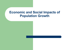 Economic and Social Impacts of Population Growth