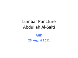 Lumbar Puncture Abdullah Al