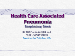 07 Nosocomial pneumonia